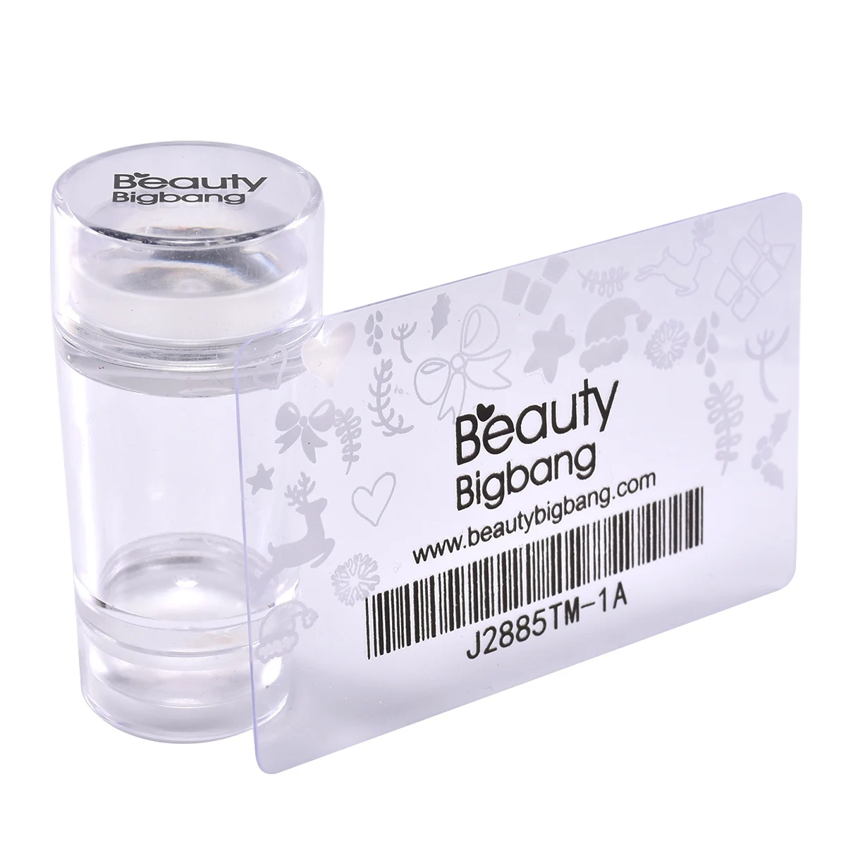 BeautyBigBang 1 набор, пластиковая силиконовая двойная головка для ногтей, штамп+ скребок, прозрачная Желейная ручка для дизайна ногтей, штамповочная пластина