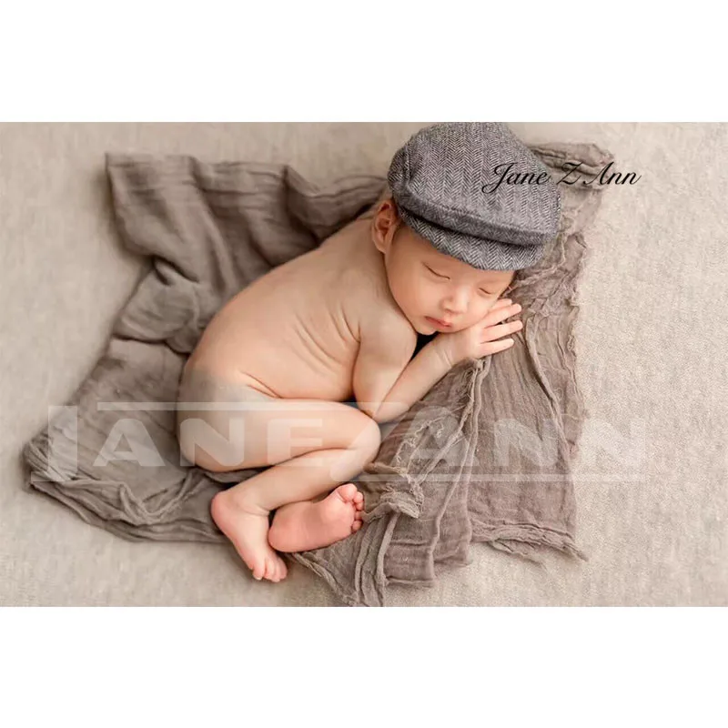 Jane Z Ann Newborn Photo Props Baby Boys Beret Hat + Bow Tie Set Photography Gentleman Cap Outfit | Детская одежда и обувь