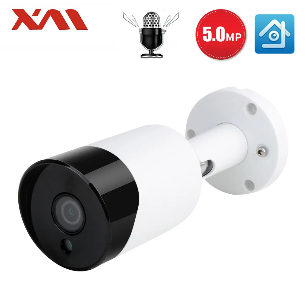Камера видеонаблюдения водонепроницаемая HD 5 МП аудио POE P2P Onvif|Камеры