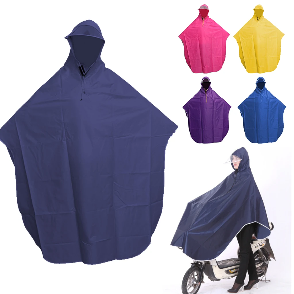

Cycling Bicycle Bike Raincoat Men Women Rain Cape Poncho Hooded Windproof Rain Coat Mobility Scooter Cover Rain Coat