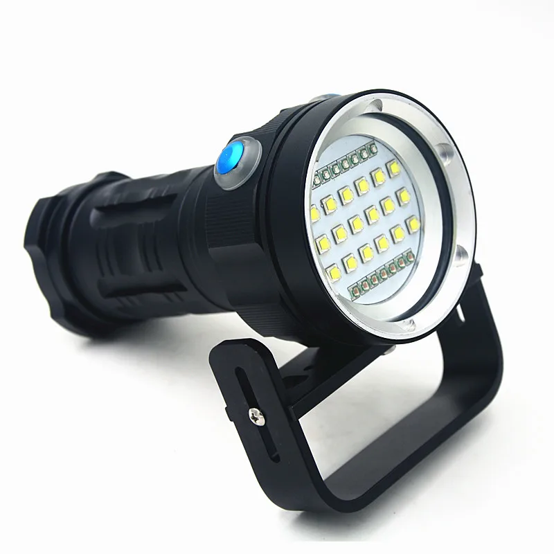 Подводное погружение фонарик 100 м 25000лм водонепроницаемый 18x XM L2 LED