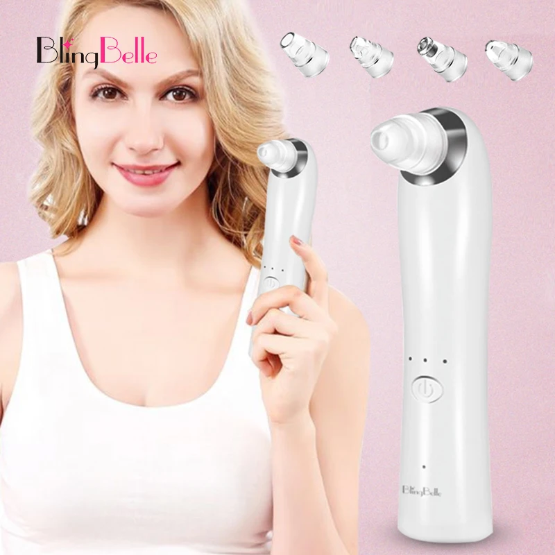 BlingBelle вакуумная машина для удаления угрей пор пылесос 4 сменные головки мощный