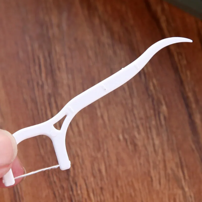 30 шт. пластиковый стоматологический Стик для зубной нити нейлоновая проволока