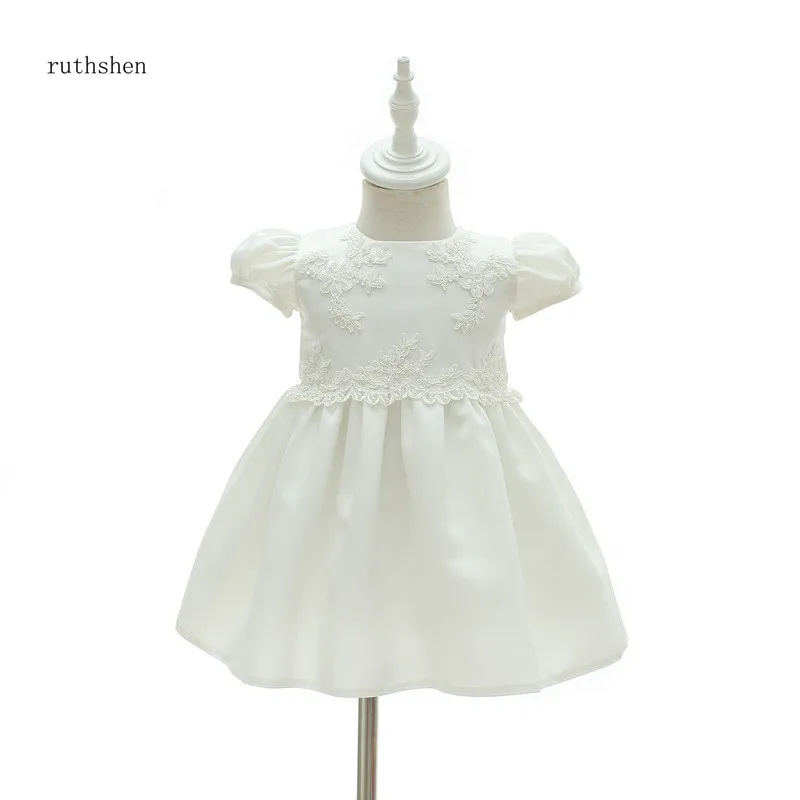 Ruthshen Vestidos De Comunion пышные платья для девочек Белый сатин бальное платье с