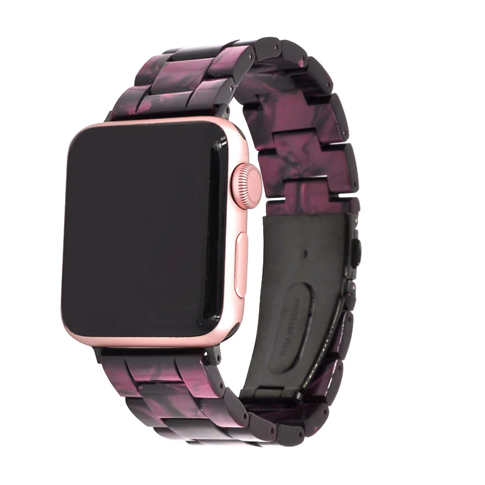 Lightweight Resin Bracelet for Apple Watch Band Series 8 7 6 SE 5 4 3 Men/Women Strap Ultra 49mm 41mm 45mm 40mm 44mm 42mm Belt