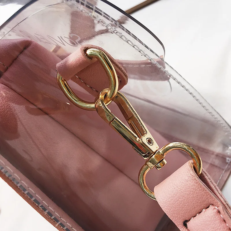 

2pcs Transparent Clean Crossbody Clutch Shoulder Bags For Women 2021 Female Girls Mini Messenger Bag Sac A Main Handbag