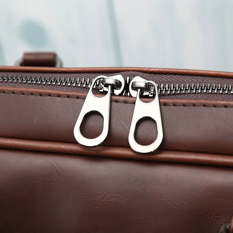 2019 Men Retro Briefcase Business Shoulder Bag Leather Handbag Bags Laptop Messenger Men's Travel | Багаж и сумки