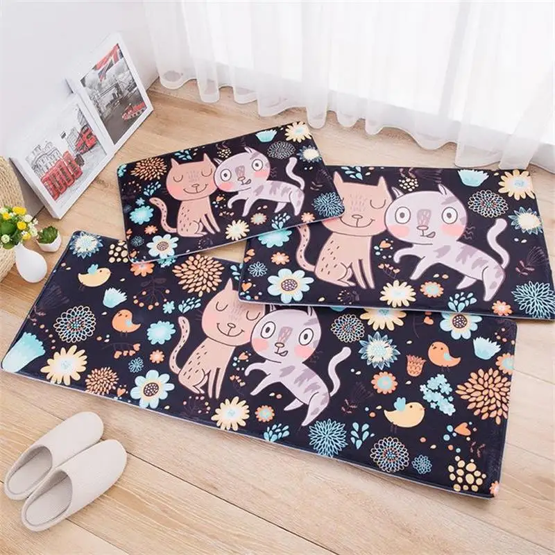 3 размера/набор мультяшный замшевый кухонный коврик Домашний вход/Прихожая