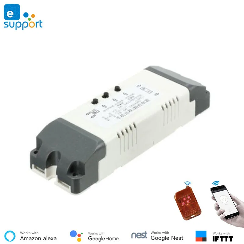 Система домашней автоматизации 2 wifi реле канала с RF433 пульт дистанционного управления мотором wifi переключатель alexa совместимый - Комплект: 7-32V WiFi and RF