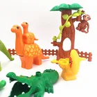 Один Продажа аксессуары блоки большого размера совместим с Запчасти Jurassics динозавр Тираннозавр-трицератоп игрушка для детей