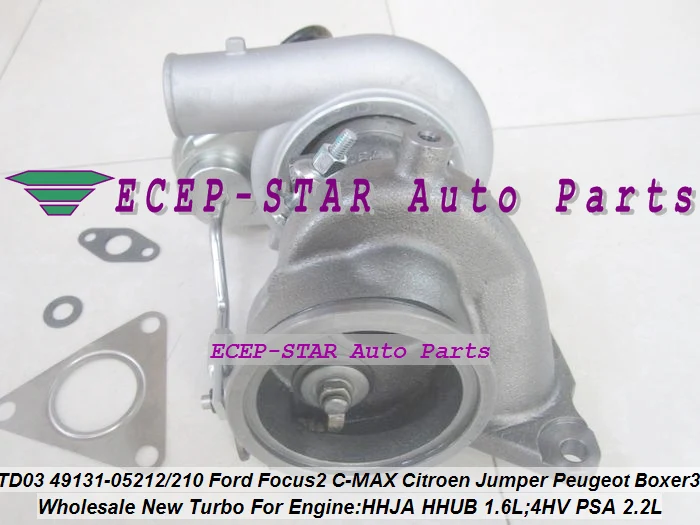 TD03 49131-05212 0375K7 Turbo For Ford Focus 2 Fiesta VI HHJA HHUB 1.6L Citroen Jumper Peugeot Boxer 3 4HV PSA 2.2L | Автомобили и