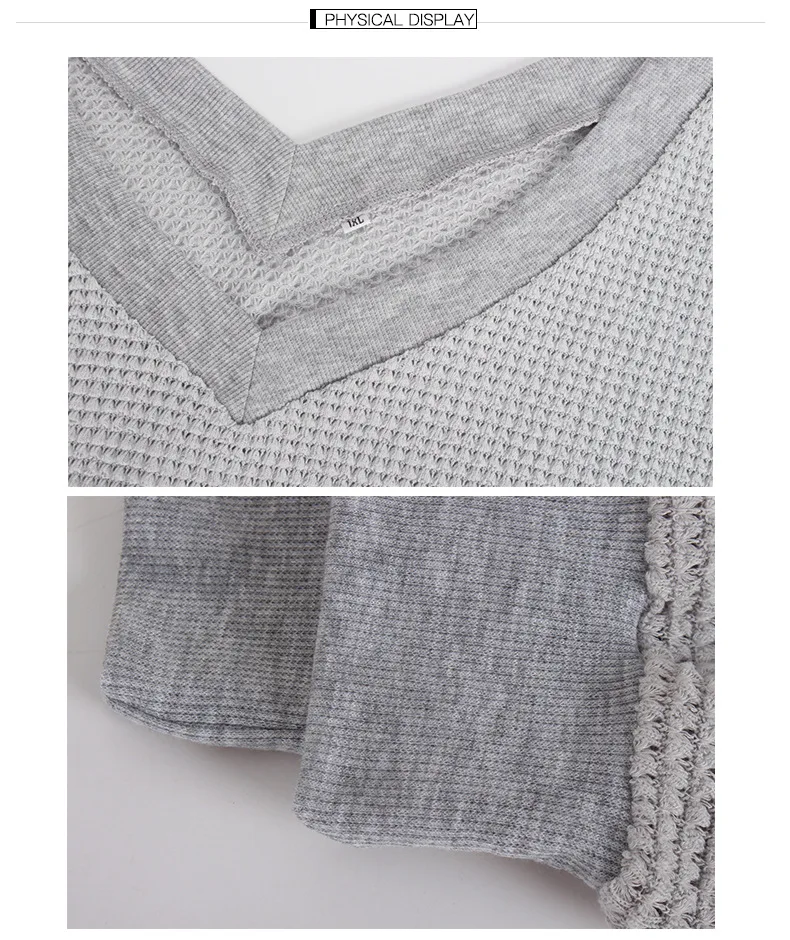 

Big Size Women Deep V-neck Sexy Long Sleeve Knitted Sweater Plus Size Autumn Winter New Solid Color Grey Sweater Large Size 4xl