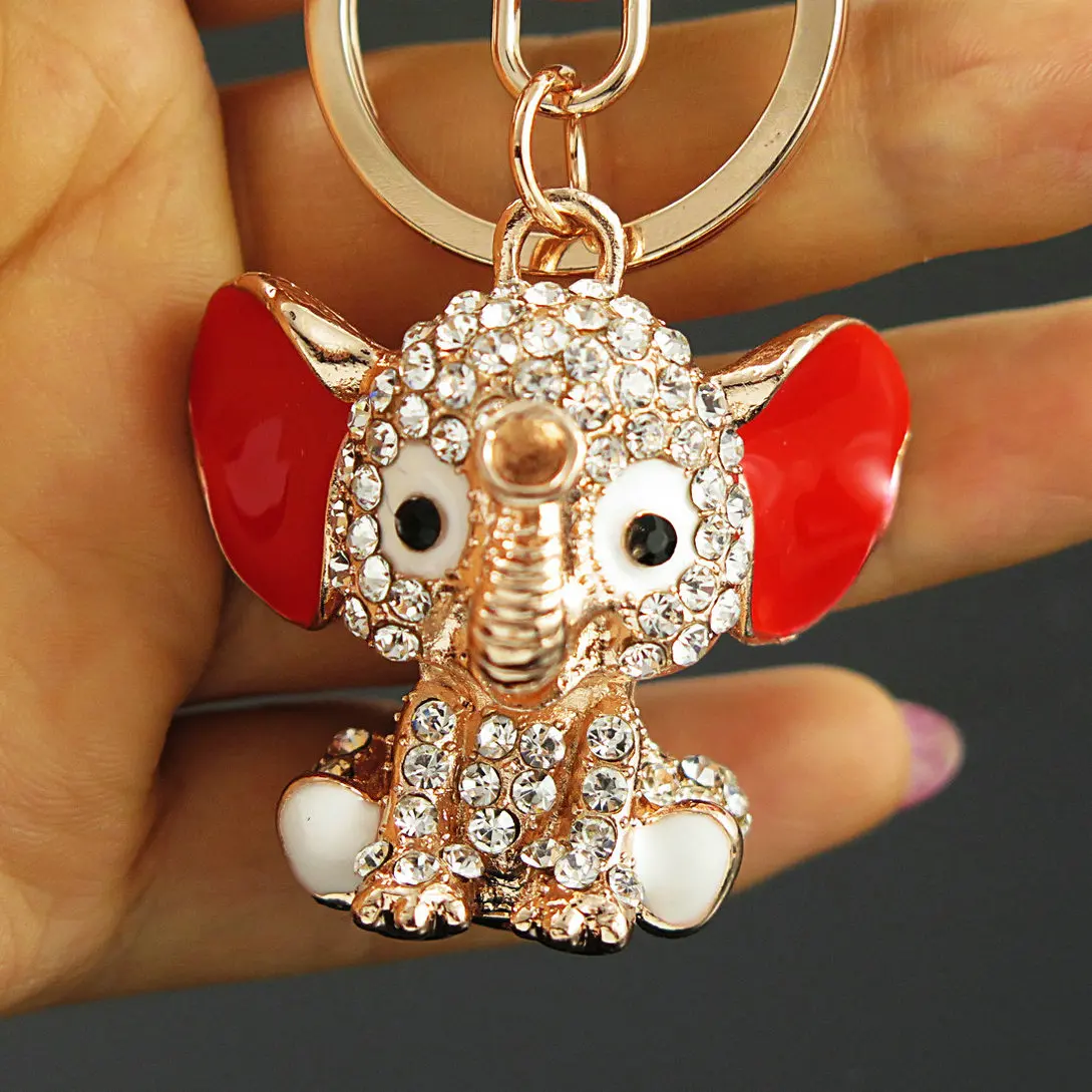 Брелок со стразами в виде слона брелок стразами|elephant keychain|crystal key ringkeyring charm |