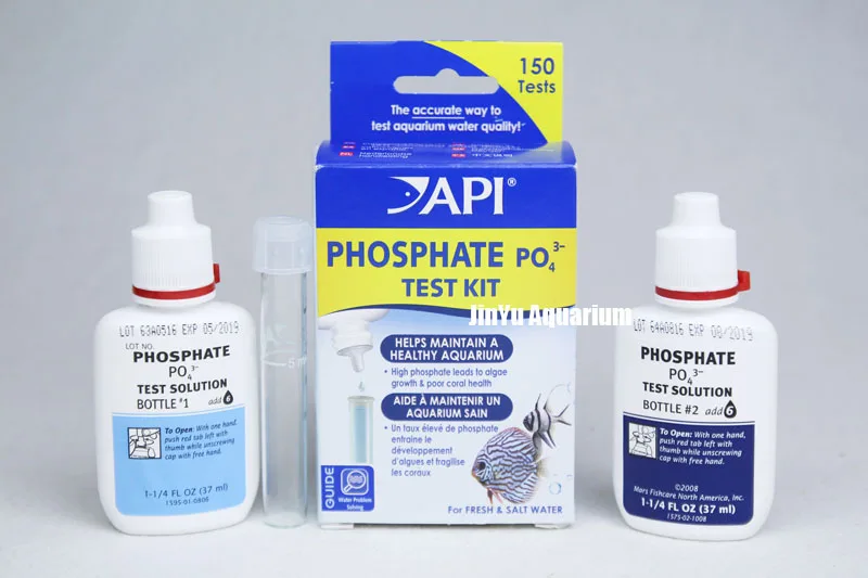 Тестовый комплект API Ca кальций Cu I2 KH Mg NH4 аммиак NO2 нитрит NO3 нитрат PH PO4 Cu тест воды риф танк - Цвет: PO4