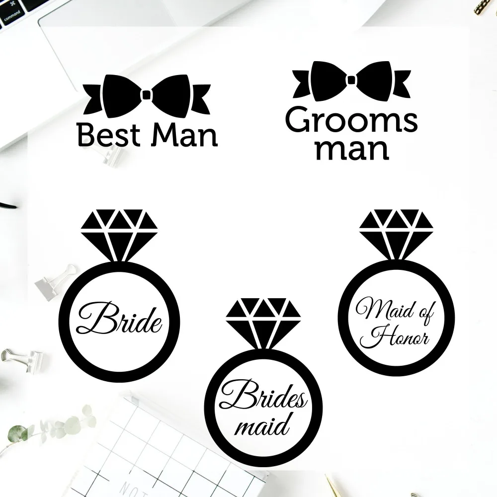 Yeti виниловая наклейка Лучший человек Стеклянная чашка символ жениха горничной