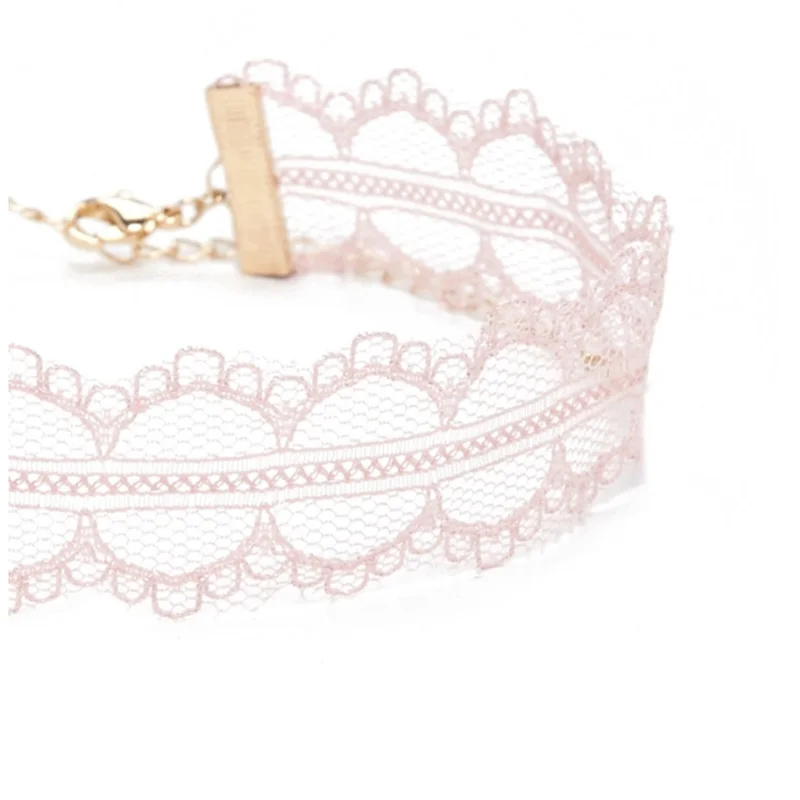 Популярные сексуальные ажурные кружевные розовые зеленые желтые ожерелья