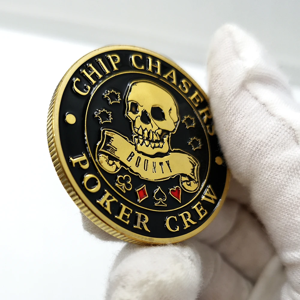 Poker Crew Chips Chasers Skull Coins коллекция значков сувениры коллекционные