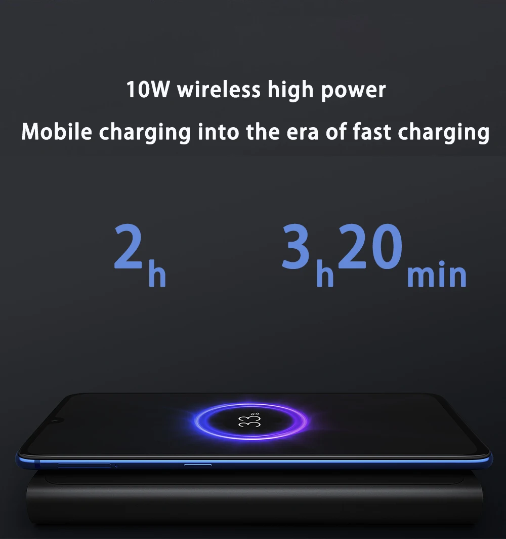 Беспроводной внешний аккумулятор Xiaomi, 10000 мА/ч, внешний аккумулятор, портативный, type-C, быстрая зарядка, внешний аккумулятор для iPhone, samsung, huawei