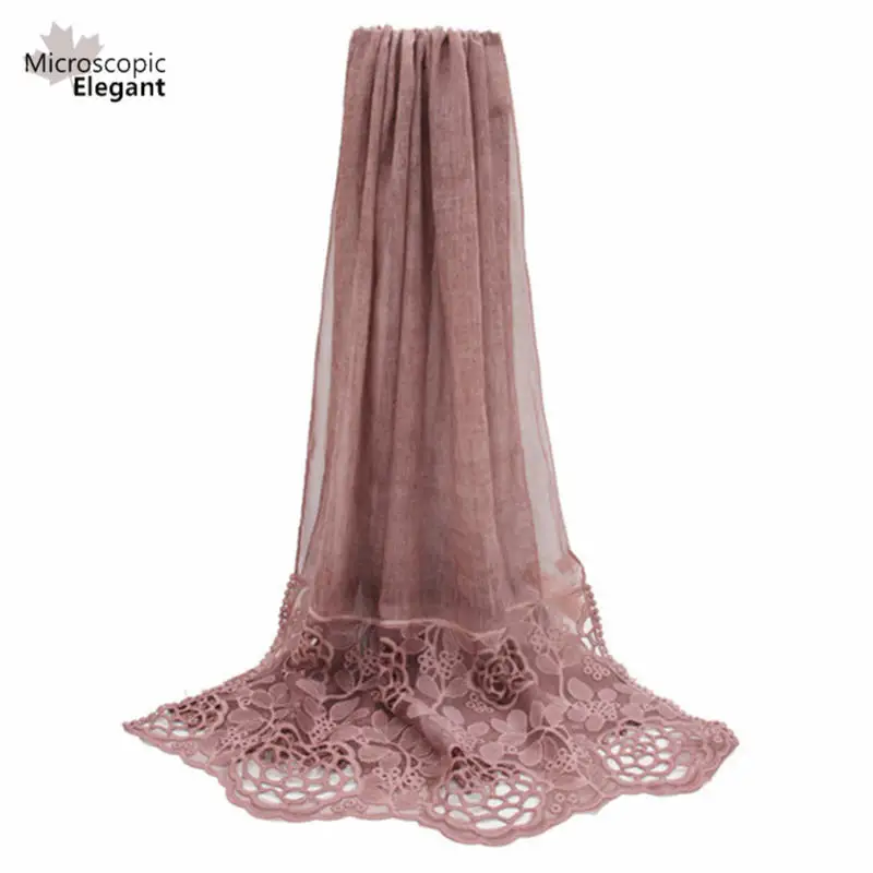 [ME] шарф 2017 женская обувь мусульманин хлопок кружева полые вышивки цветок