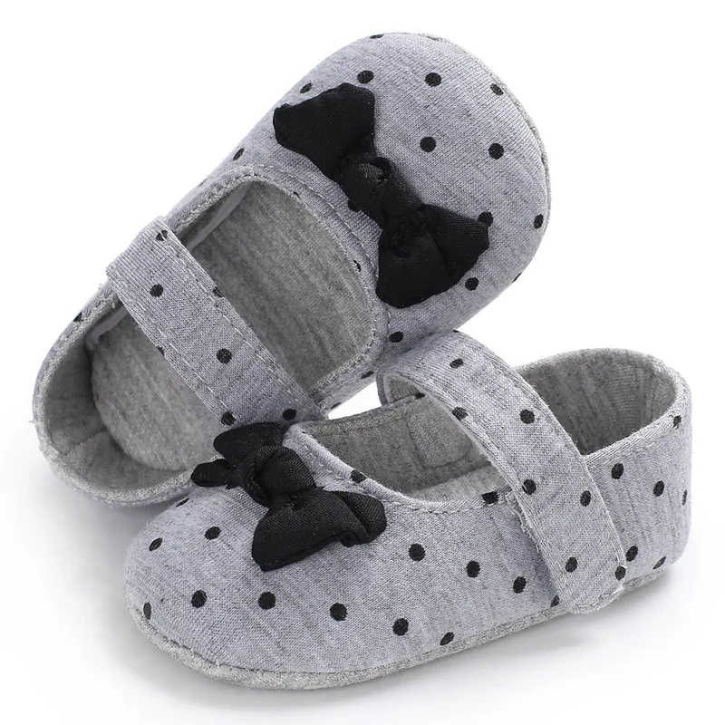 0-18 Months Cute Dot Toddler Newborn infant Girl princess Bowknot Strappy Baby Shoes Kid Crib First Walkers Moccasins |