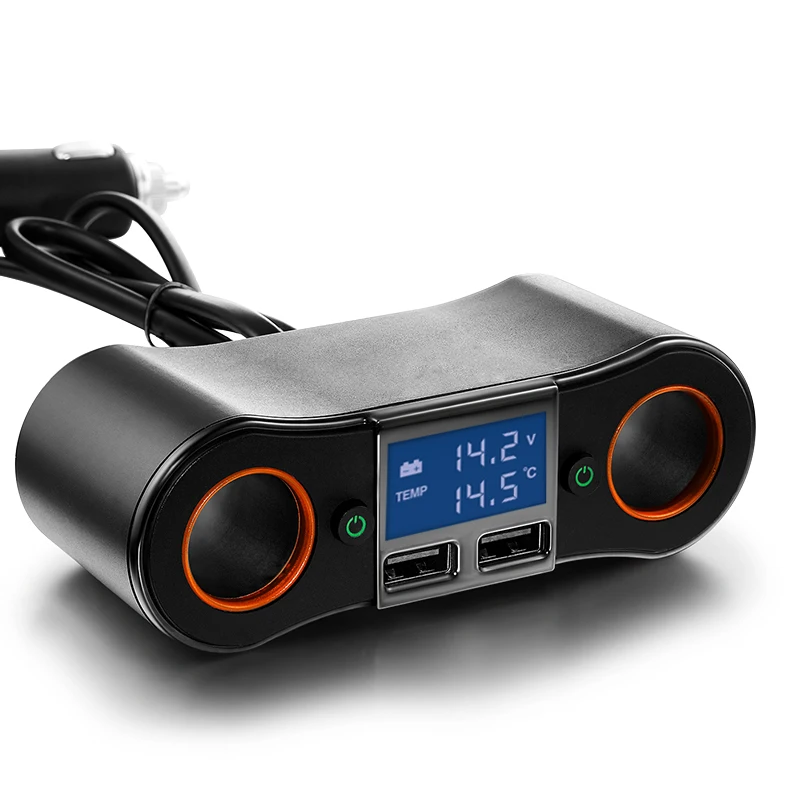 Новое двойное автомобильное зарядное устройство адаптер автомобильного