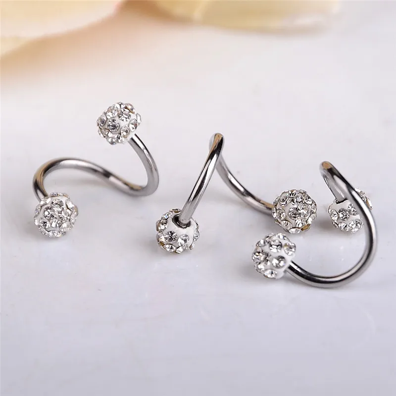 Серьги гвоздики из хирургической стали серебристого цвета|earrings body jewelry|body jewelrynose