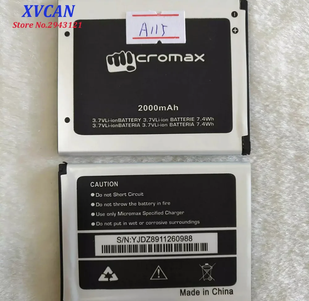 Высокое качество оригинальный для Micromax A115 мобильный телефон литиевая батарея