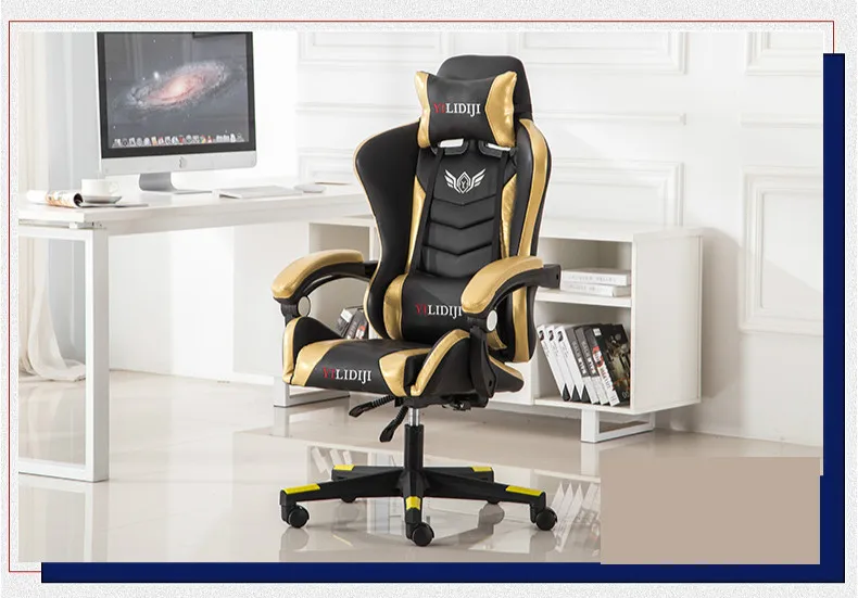 Игровой стул Silla Gamer Cadeira Gamer, домашний Офисный Компьютерный стул, регулируемый по высоте, кресло с откидной спинкой Silla Oficina Chaise