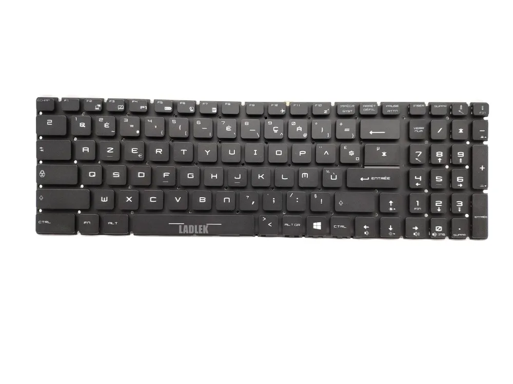 Новая полноцветная RGB Французская клавиатура с подсветкой для MSI Gaming GL72 6QF/GL72 7QF/GL72