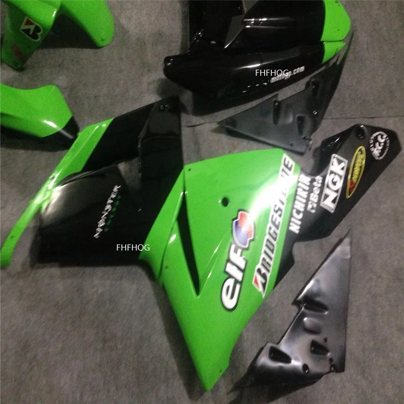moto аксессуары зелено-черные Обтекатели ZX10R 04-05 для KAWASAKI NINJA ZX 10R 04 05 ZX-10R 10 R 2004 2005 наборы обтекателей