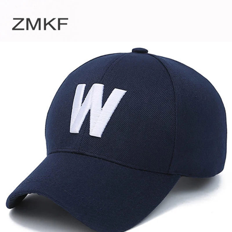 2018 ZMKF Новые досуговые гольф-шляпы с вышивкой буквы W бейсболка мужская и женская защита от солнца модная застежка на кнопку.