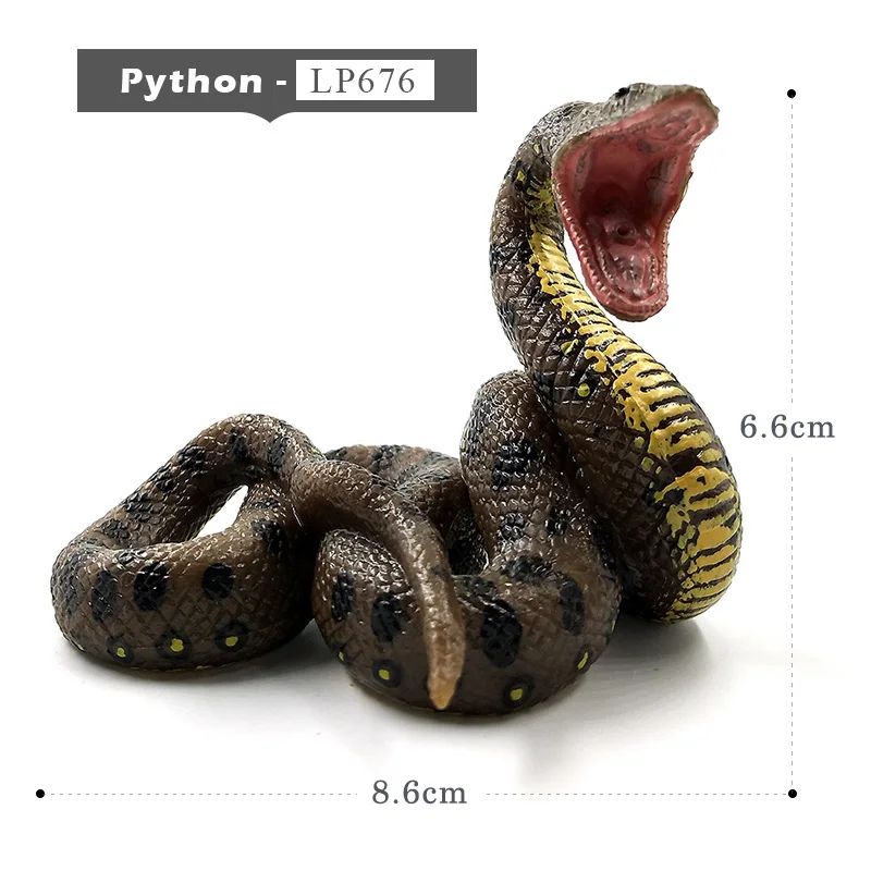 Python Имитация белки, слона, попугая, Wombat, фигурка животного, домашний декор, миниатюрное украшение для сада в виде Феи, аксессуары, фигурка - Цвет: Python