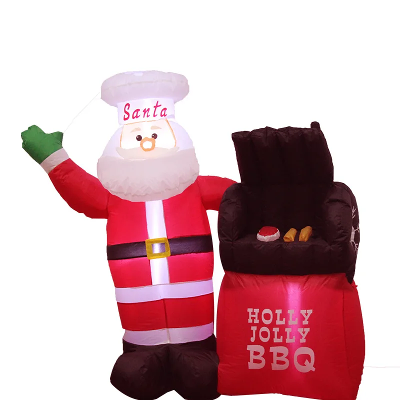Надувной Рождественский Декор надувной сани Санта Клаус Костюм северного оленя