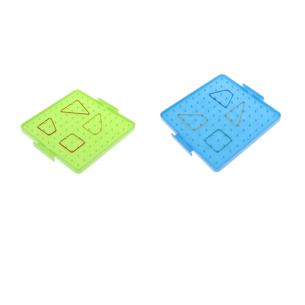 2 предмета в комплекте Пластик ногтей Geoboard пластина дошкольного Математика