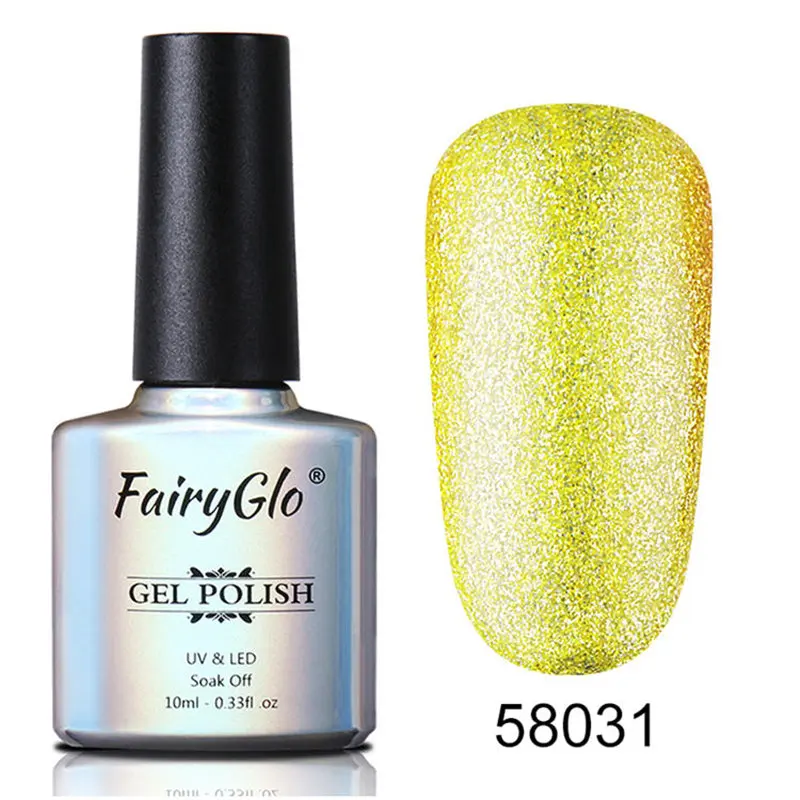 58031 FairyGlo 10 мл Блеск УФ-гель для ногтей Platinum лак замачиваемый Супер Блеск Мерцающий Гель-лак для маникюра DIY ногтей художественный Гель-лак для ногтей - Цвет: 58031