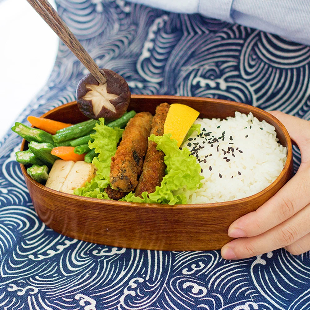 Японский Ланч-бокс коробка из натурального дерева двойной слой древесины Bento box Студенческая посылка коробка суши чехол