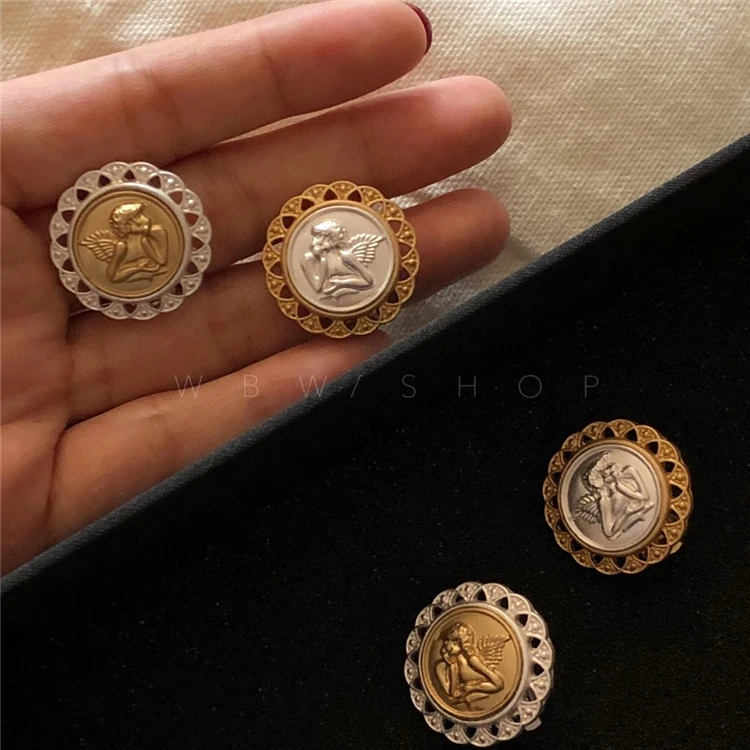 Неустаревающий чудо глэм Ретро Ангел Эффектные серьги bijoux Party Top Rock Neat star