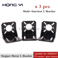3pcs free shipping nema17 motor reduction gear motor 775 150w mount l bracket 42 mounting bracket diy cnc parts for 3d printer