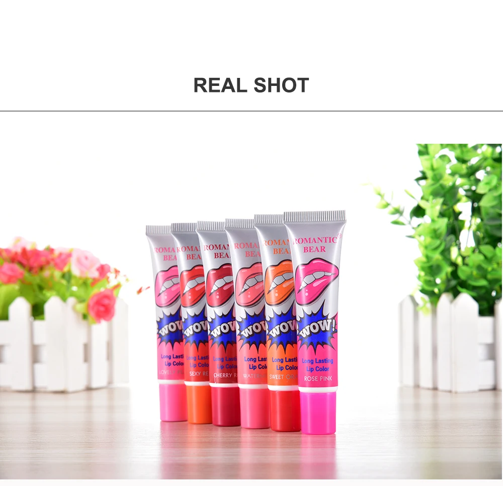6 долговечные цвета Блеск для губ сексуальные яркие цвета матовые водоустойчивые, блестящие губная помада, оттеночная слеза жидкое косметическое средство корейская косметика