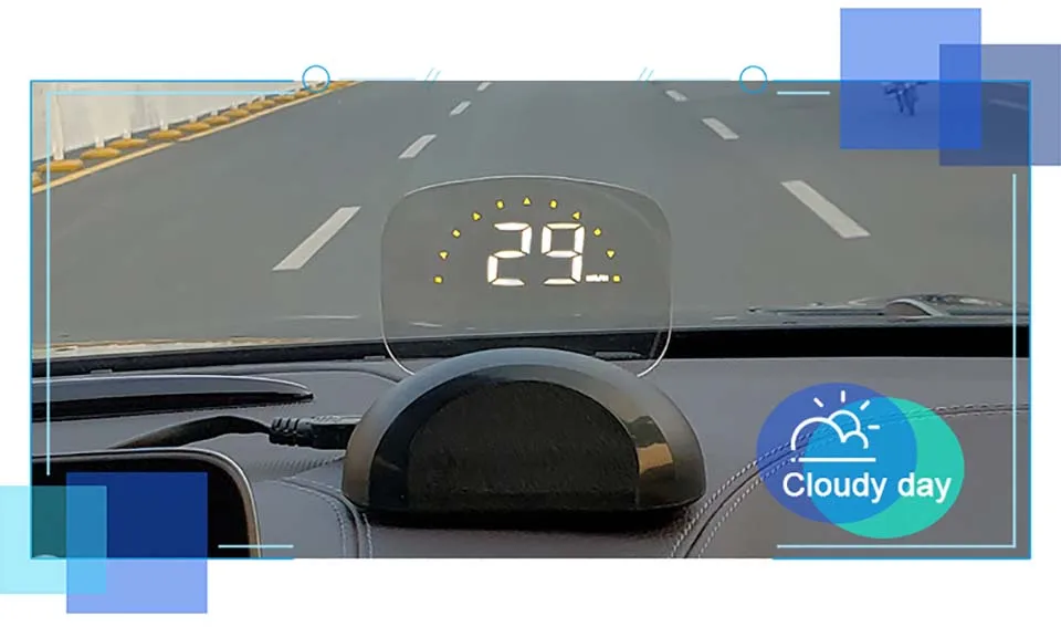 Новое зеркало HUD OBD2 автомобильный дисплей gps цифровой проекционный Спидометр OBD диагностический инструмент Температура топлива напряжение пробег
