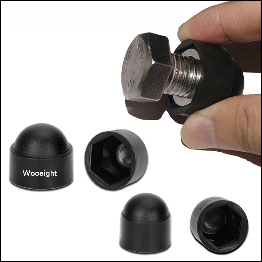 Wooeight 10 шт. M8 M10 пластиковые черные болтовые гайки купольная Защитная крышка s