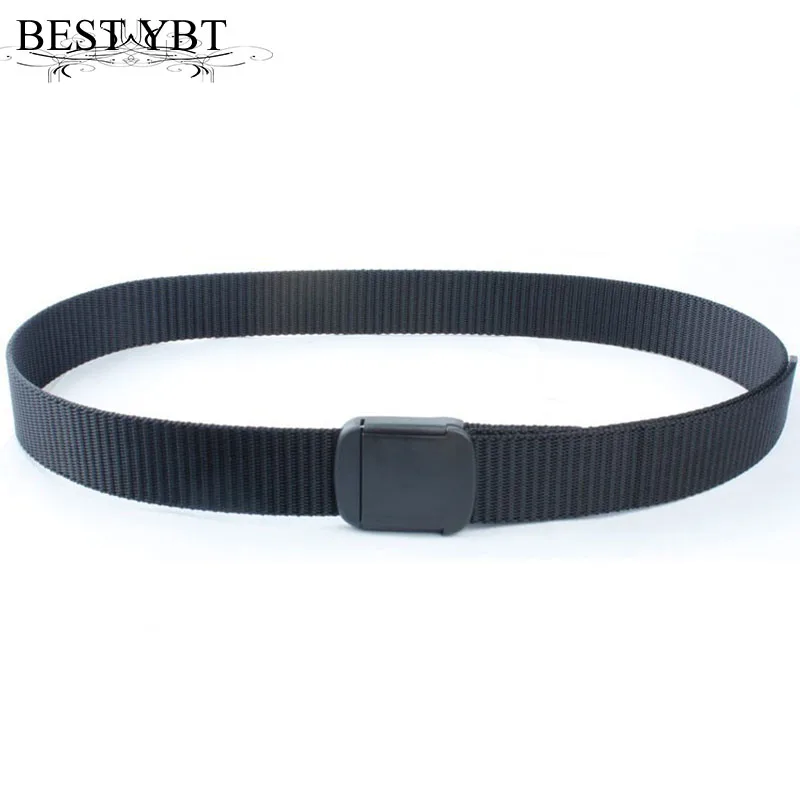 

Best YBT Unisex Belt Nylon Plastic Press buckle Women Belt Cowboy Outdoor Sports High Quality Hot Selling Fashion Men Belt