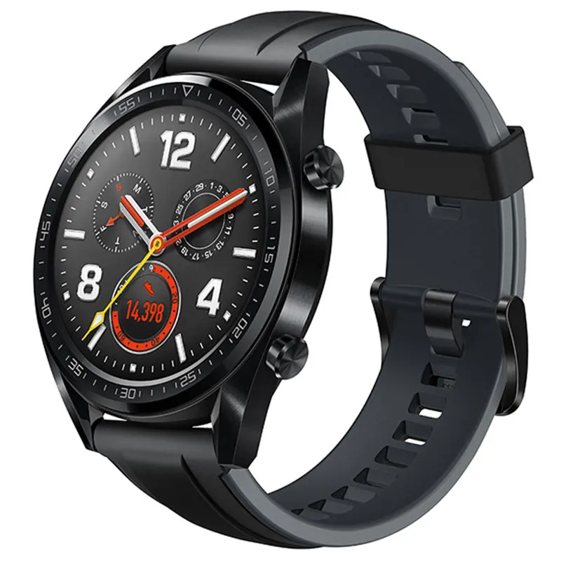 Sport Black Huawei Watch GT Смарт часы Поддержка gps 5ATM водонепроницаемый AMOLED красочный экран телефонный Звонок трекер сердечного ритма для Android iOS - Цвет: Sport Black