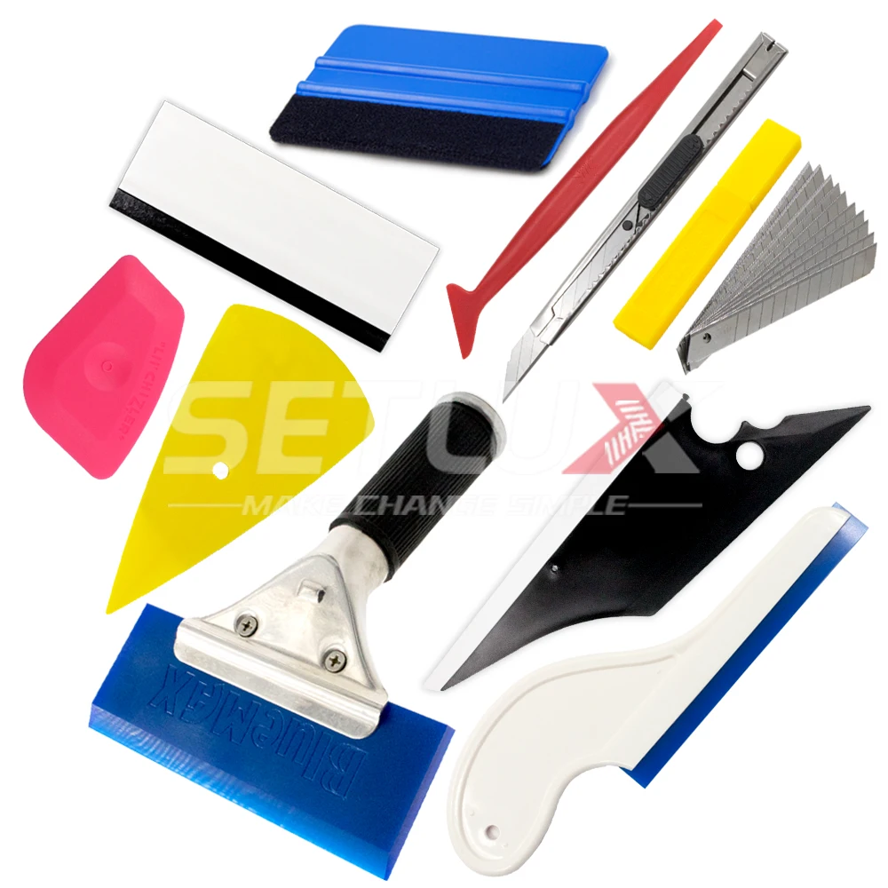 Car Auto Window Tint Wrapping Tool Kit Vinyl Wrap Stickers Set Carbon Foil Tinting Squeegee Film Cutter Knife | Автомобили и