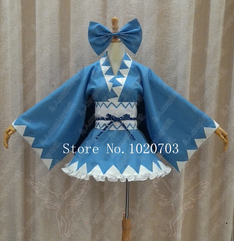 Touhou проект Cirno Chiruno Baka кимоно Косплей Костюм|cosplay sword|costume weddingcostume cosplay anime |
