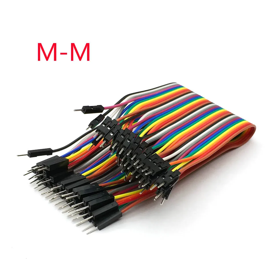 40pcs dupont cable jumper wire line M-M 1P-1P 10/20/30CM | Электроника