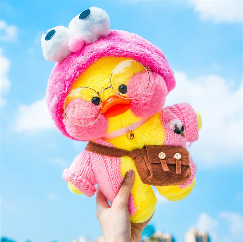 6 Lalafanfan Kawaii кафе желтая утка плюшевая игрушка милая плюшевая игрушка животное кукла Детская плюшевая игрушка детский подарок на день рождения 30 см - Цвет: 6