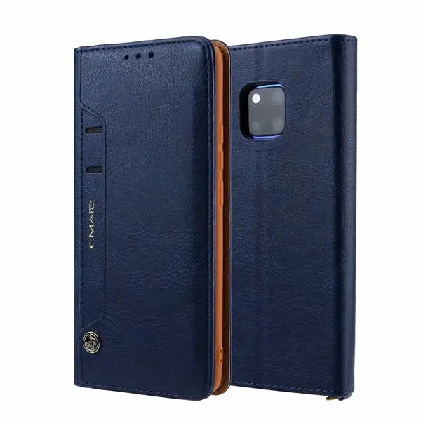 blue Кожаный чехол mate 20 для huawei mate 20 pro, Магнитный Флип-Кошелек из искусственной кожи, чехол для huawei P20 Pro P20 Lite, полный защитный чехол - Цвет: blue