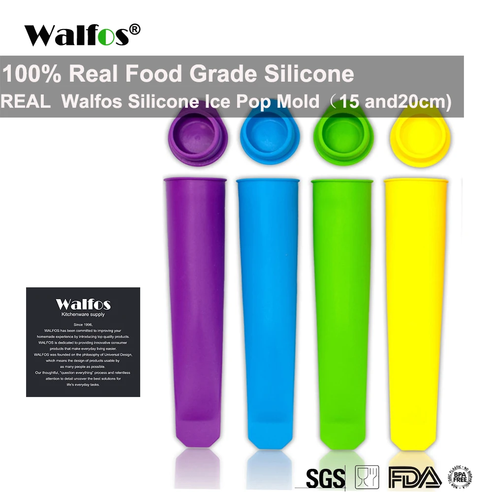 4 шт. силиконовые формочки для мороженого WALFOS|lolly mould|silicone ice popice pop |
