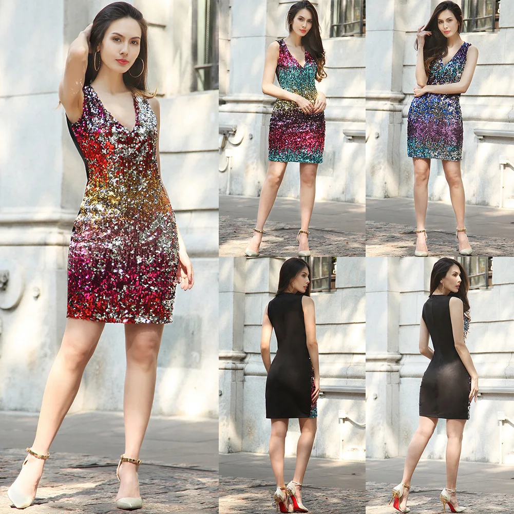 Aizhuner качество платье Лето 2017 г. новые архивов блестка женщина платье|women dress|dress